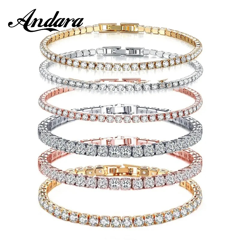 925 Sterling Silver Rose Gold  - Tennis Bracelet Cubic review and price