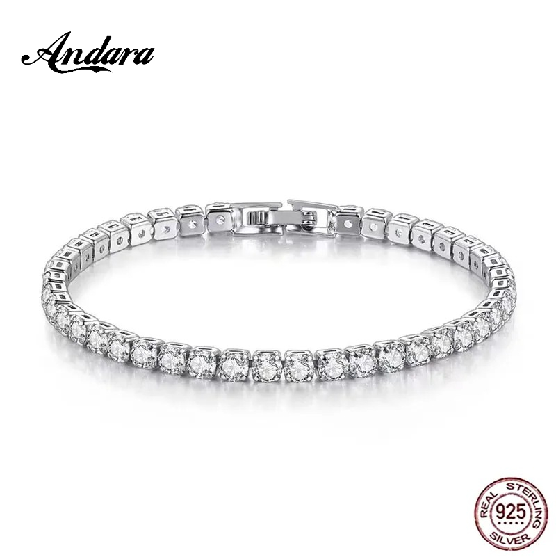 925 Sterling Silver Rose Gold  - Tennis Bracelet Cubic review and price