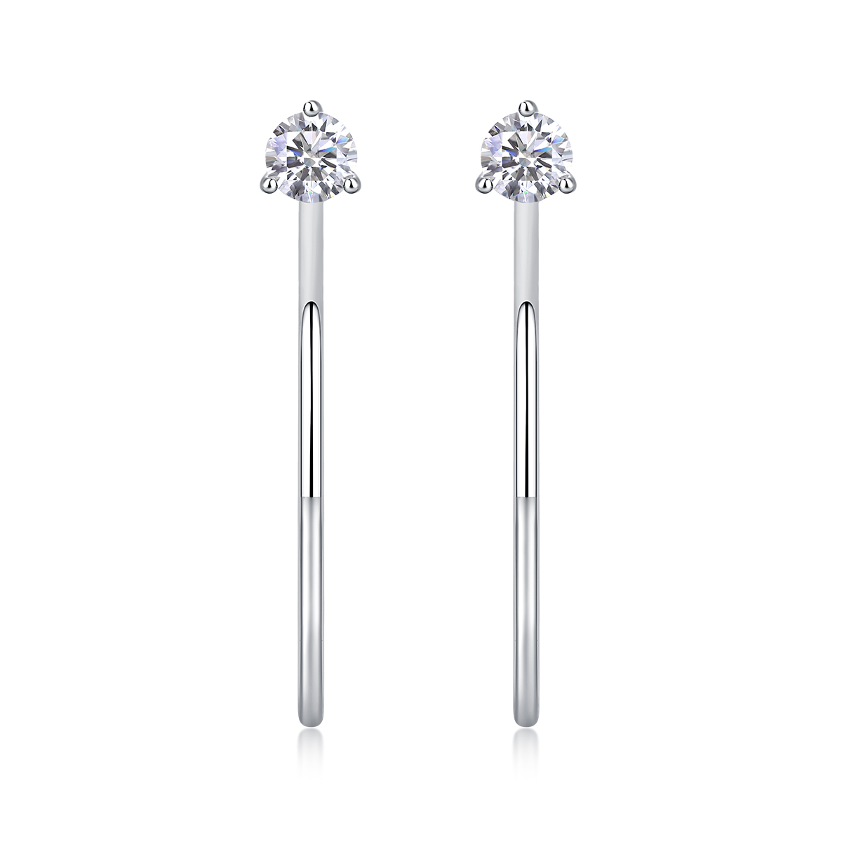 Customizable S925 Sterling Sil - Diamond Stud Earrings review and price