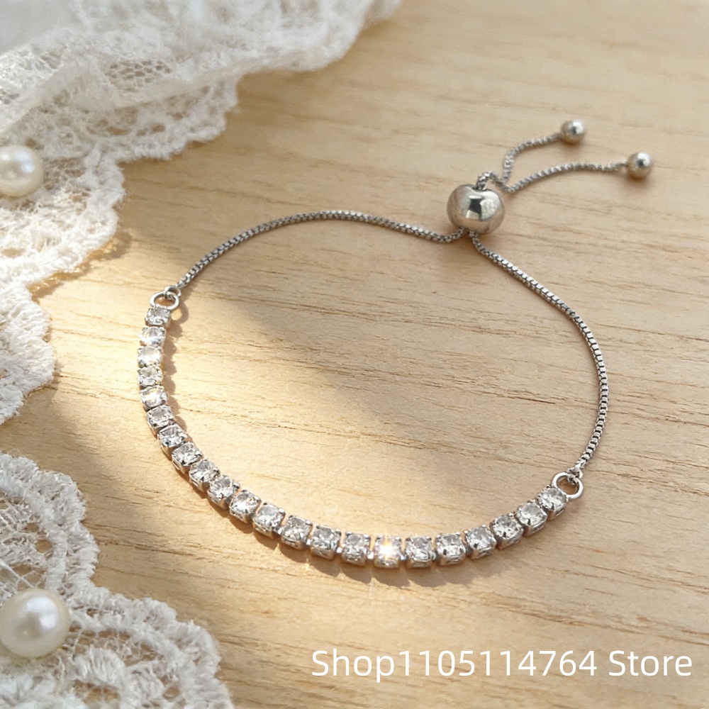 925 Sterling Silver Adjustable - Tennis Bracelet Cubic review and price