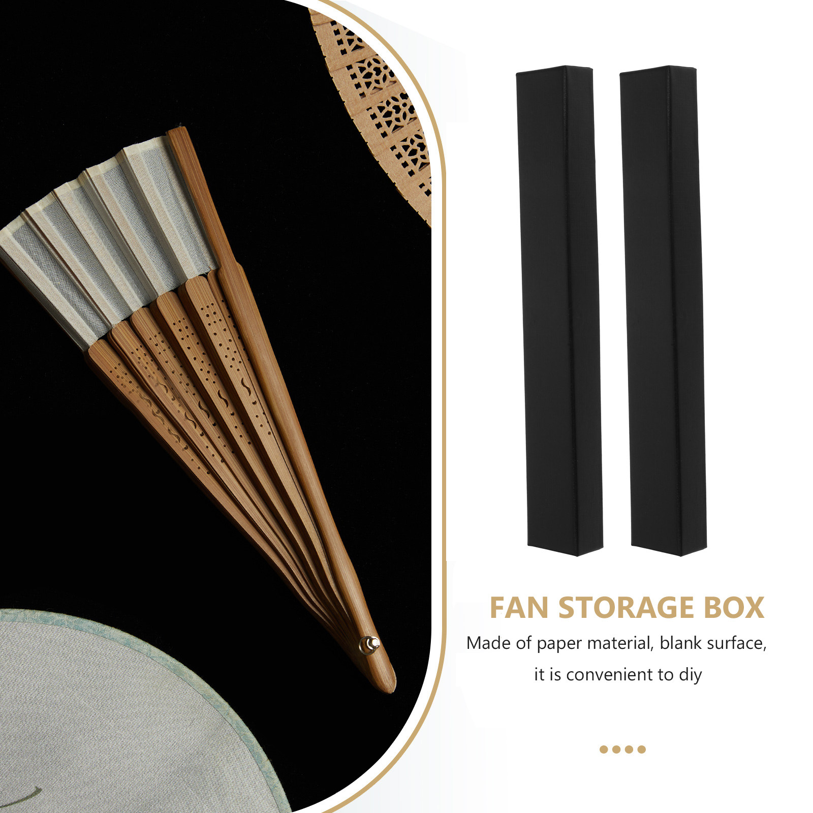 10Pcs Folding Fan Gift Box Bla - Collectors Coins Jewelry & Watches Of Smithtown review and price