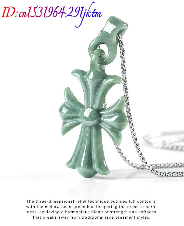 Natural Burmese Jadeite Cross  - Luxury Gifts Jewelry & Watches Namfleg Mostar review and price