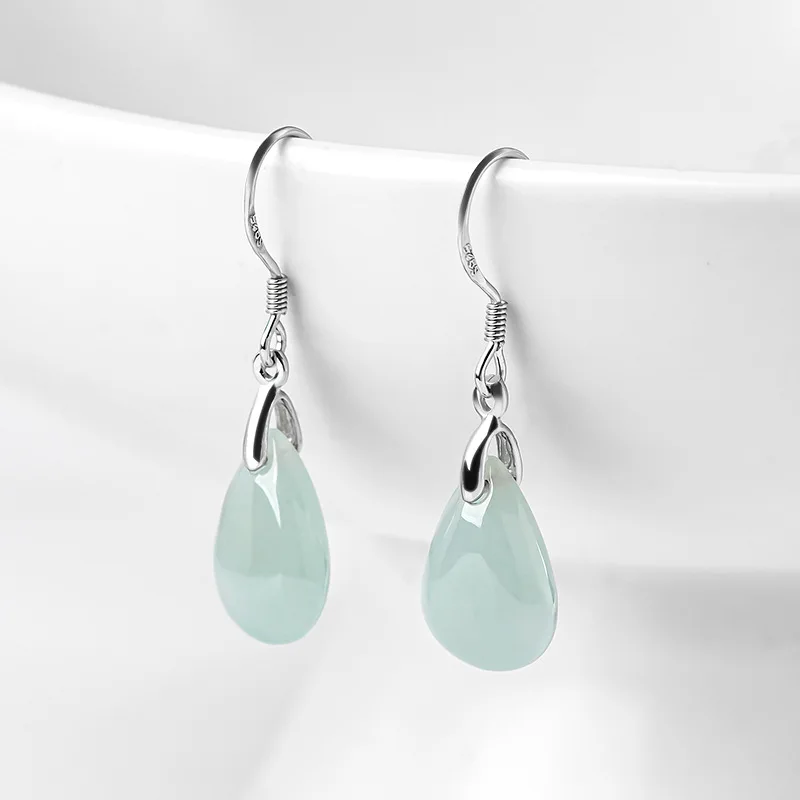 Burmese Jade Water Drop Earrin - Luxury Gifts Jewelry & Watches Namfleg Mostar review and price