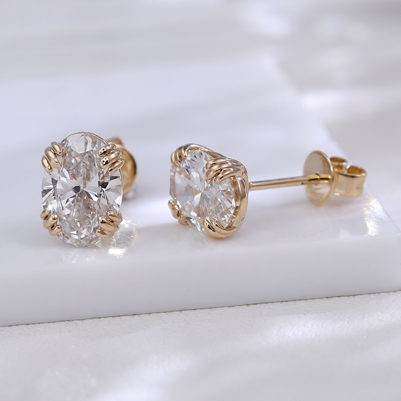 Provence Luxury Oval cut Earri - Diamond Stud Earrings review and price