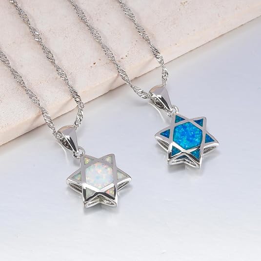 Star of David Opal Pendant Nec - Jewelry & Watches Sp Z Oo Opinie review and price