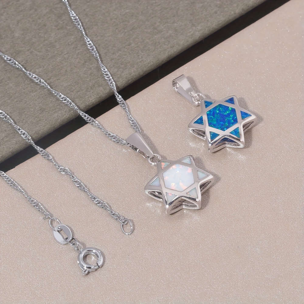 Star of David Opal Pendant Nec - Jewelry & Watches Sp Z Oo Opinie review and price