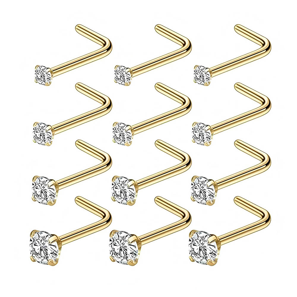 12-Piece Full Set 316L Hypoall - Diamond Stud Earrings review and price